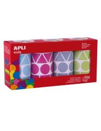 PACK 4 ROLLO GOMETS 27MM AZ-FUC-GRIS-VER