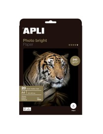 PAPEL FOTOGRAFICO BRILLO 240 GR 20 HOJAS APLI 4454