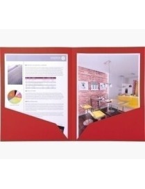 SUBCARPETA DOBLE BOLSA ROCKS ROJO CAJA 25