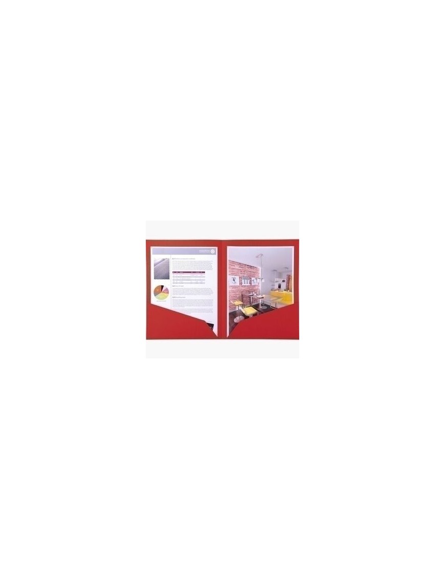 SUBCARPETA DOBLE BOLSA ROCKS ROJO CAJA 25