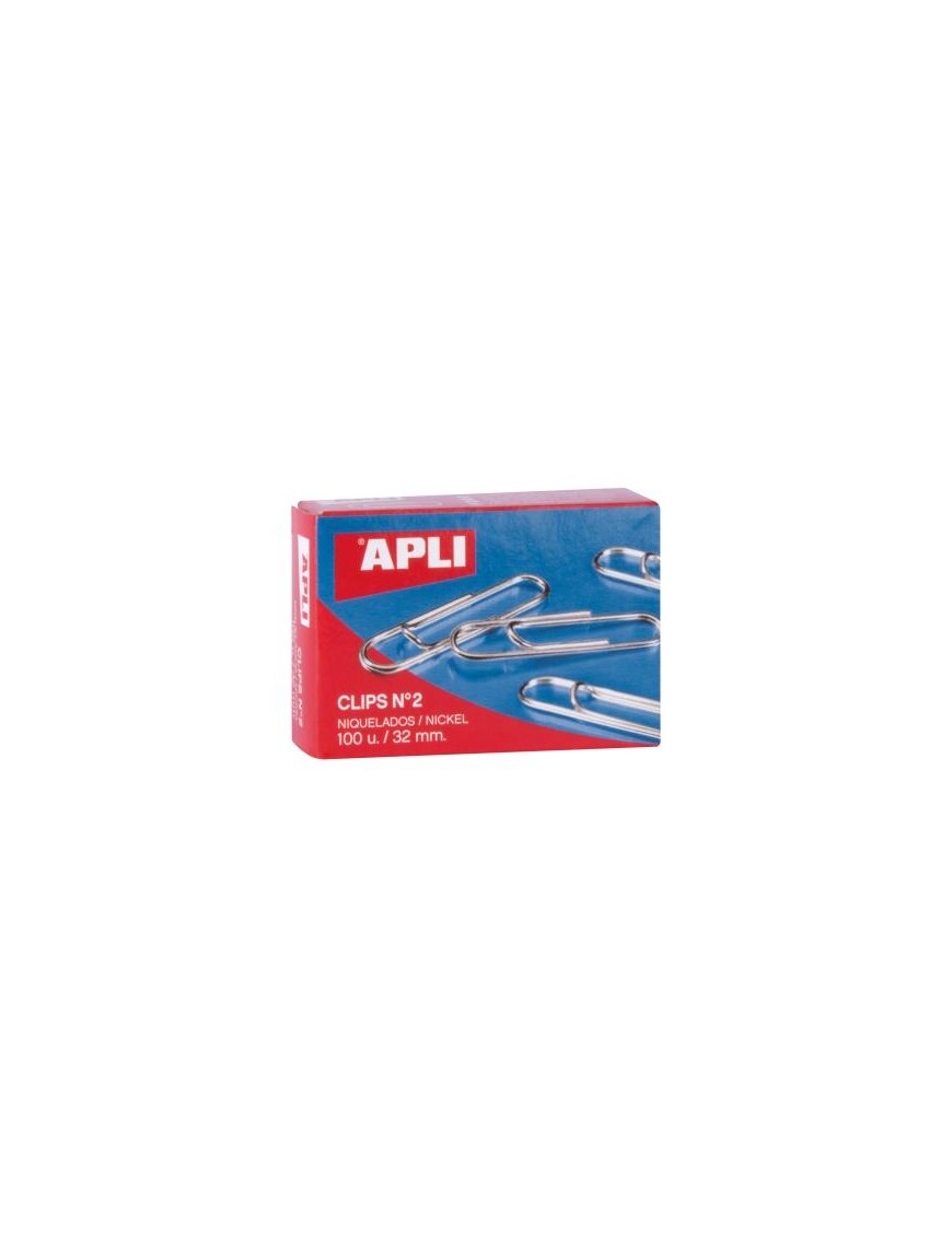 CLIPS NIQUELADOS DEL Nº 2 APLI 32MM