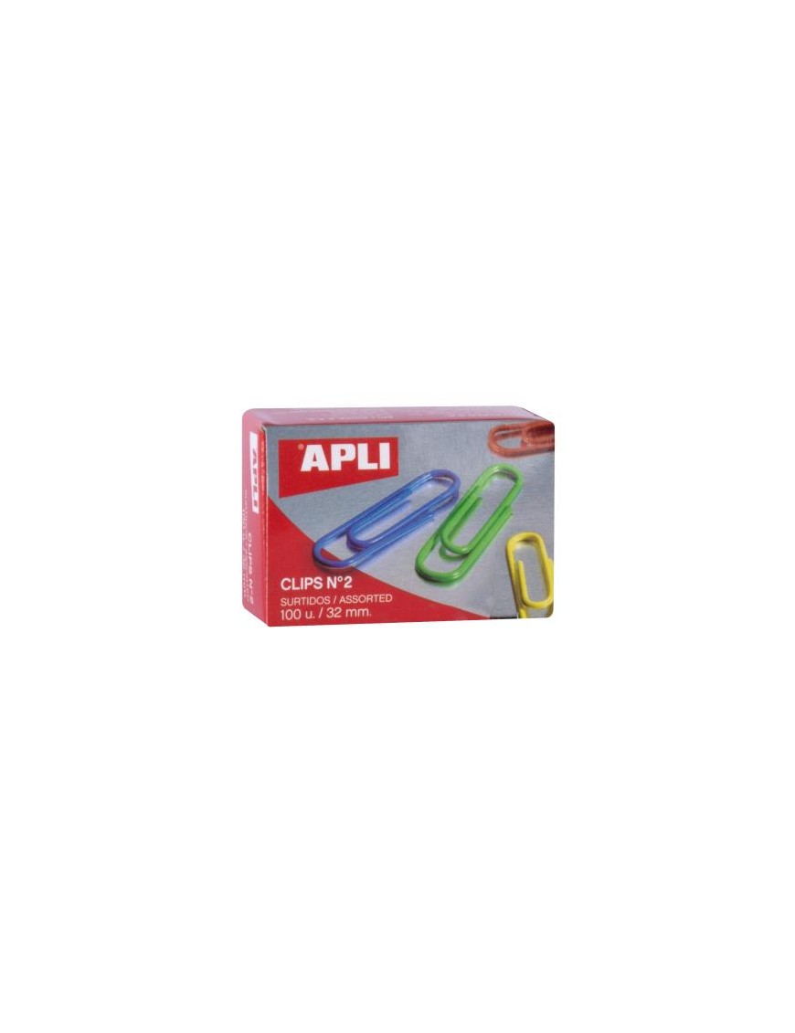 CLIPS COLORES PLASTIFICADOS Nº 2 APLI