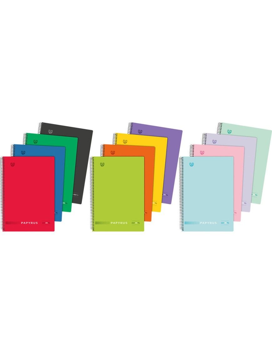 BLOCS PAPYRUS UNI 5 A4 PP 120/90GR 5X5 PASTEL