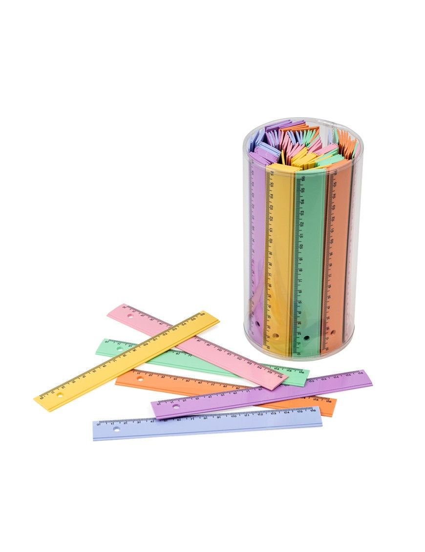BOTE 100 REGLA COLOR 16 CM SURTIDOS