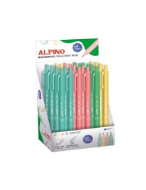 BOLIGRAFO ALPINO SOFT TOUCH PASTEL SURT. 24 UD.