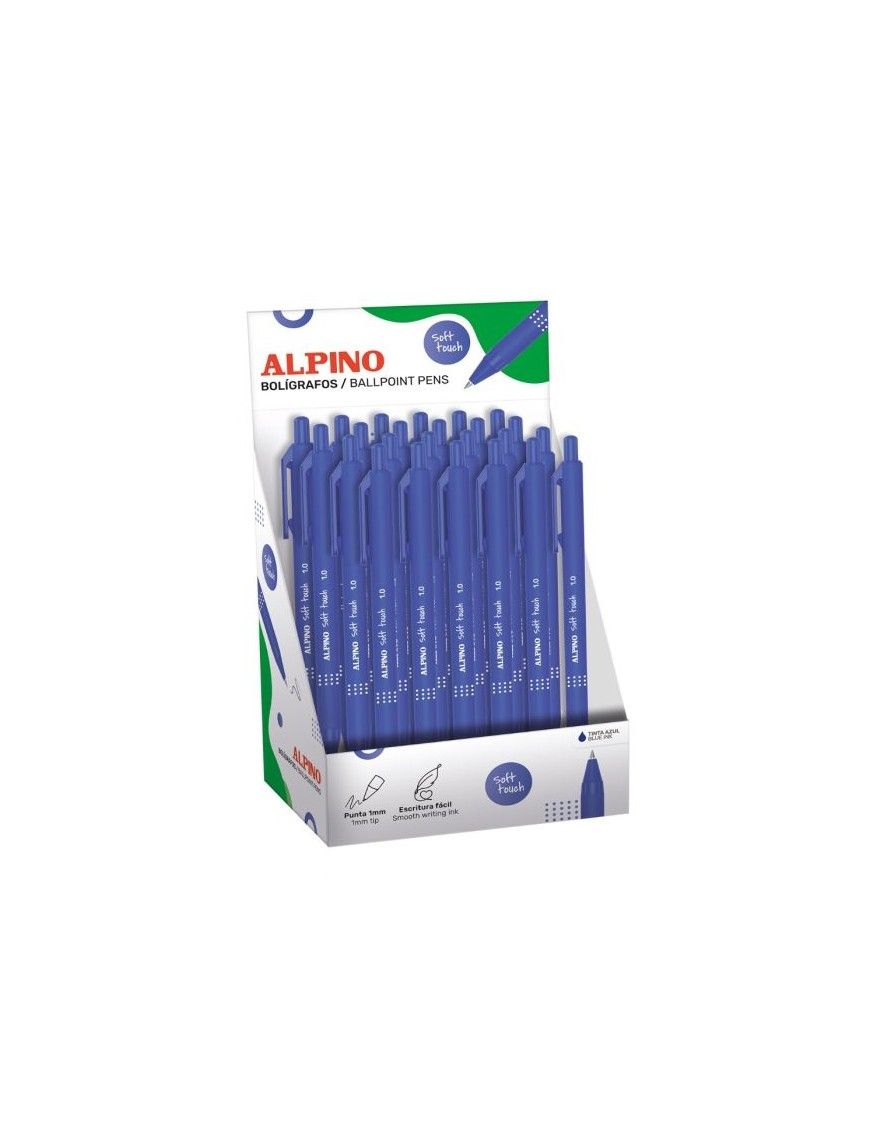 BOLIGRAFO ALPINO SOFT TOUCH AZUL EXP 24 UD.