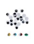 PACK 90 OJOS NEGROS 6 MM
