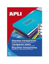 ETIQUETAS A4 TRANSLUCIDAS DE POLIESTER APLI 11919