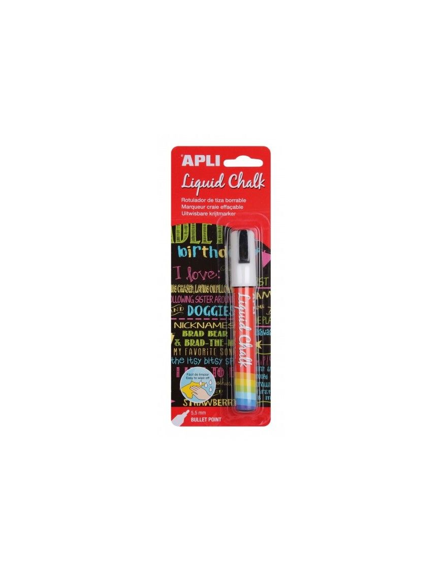 ROTULADOR TIZA LIQUIDA 5,5 MM ROSA APLI 16904
