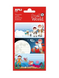 PEGATINAS ESCOLARES APLI KIDS SMALL WORLD POLO-LUN