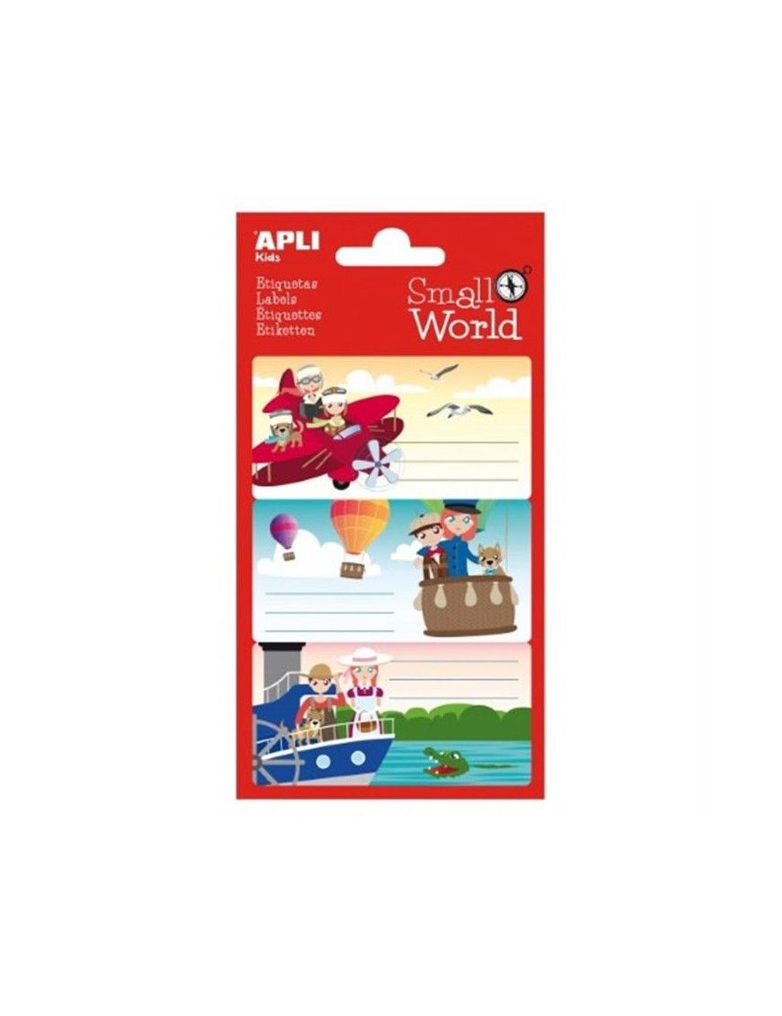PEGATINAS ESCOLARES APLI KIDS SMALL WORLD AVIACION