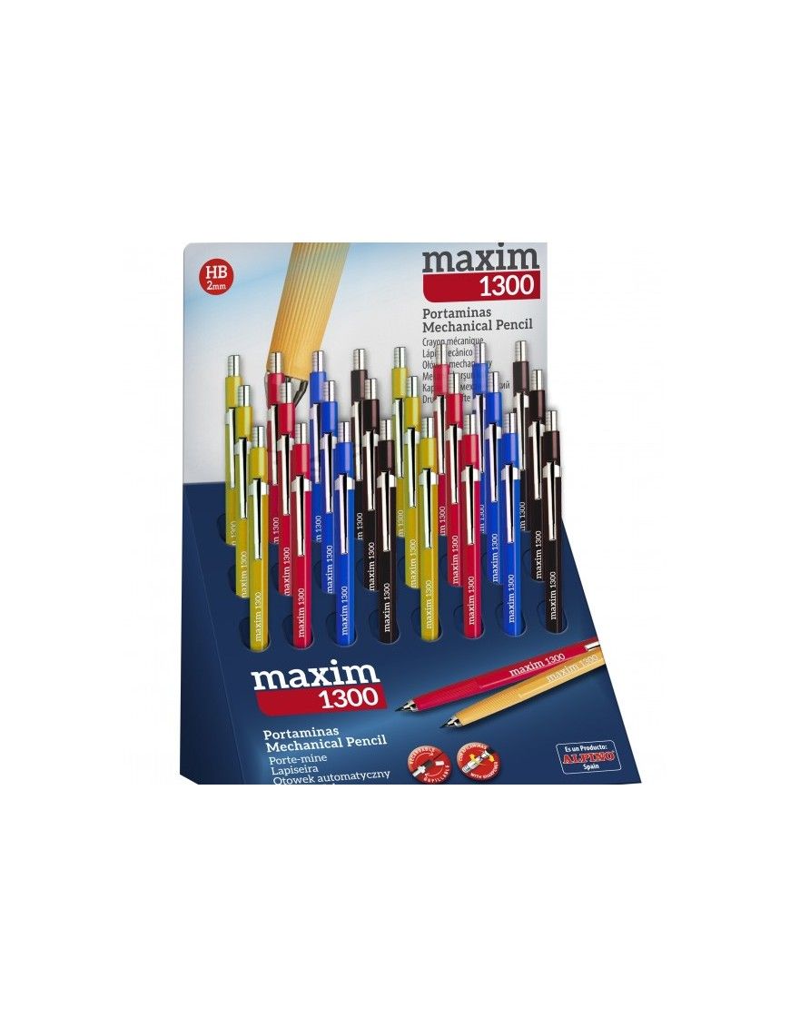 EXPOSITOR DE 24 PORTAMINAS 2 MM. HB ALPINO MAXIM