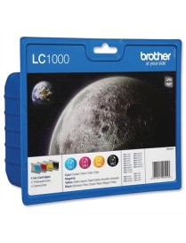 PACK 4 CARTUCHOS COLORES BROTHER LC1000. 142411
