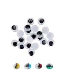 PACK 40 OJOS NEGROS 12MM GRAFOPLAS
