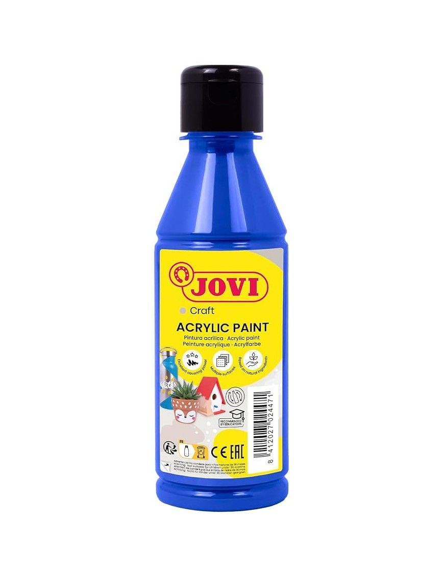 PINTURA ACRILICA MULTIUSO JOVIDECOR 250 ML CIAN