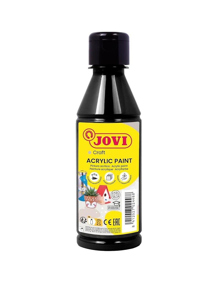 PINTURA ACRILICA MULTIUSO JOVIDECOR 250 ML NEGRO