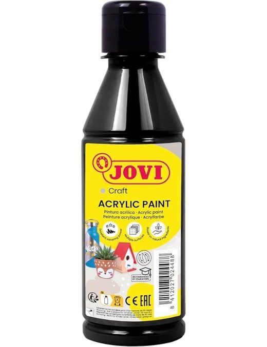 PINTURA ACRILICA MULTIUSO JOVIDECOR 250 ML NEGRO