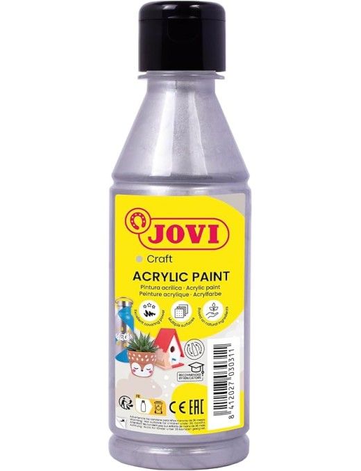 PINTURA ACRILICA MULTIUSO JOVIDECOR 250 ML PLATA