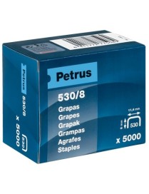 CAJA DE 5000 GRAPAS CLAVADORA PETRUS 530/8