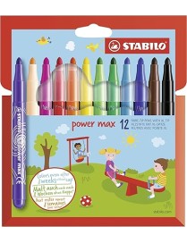 ROTULADOR STABILO POWER MAX DE 12 UN.