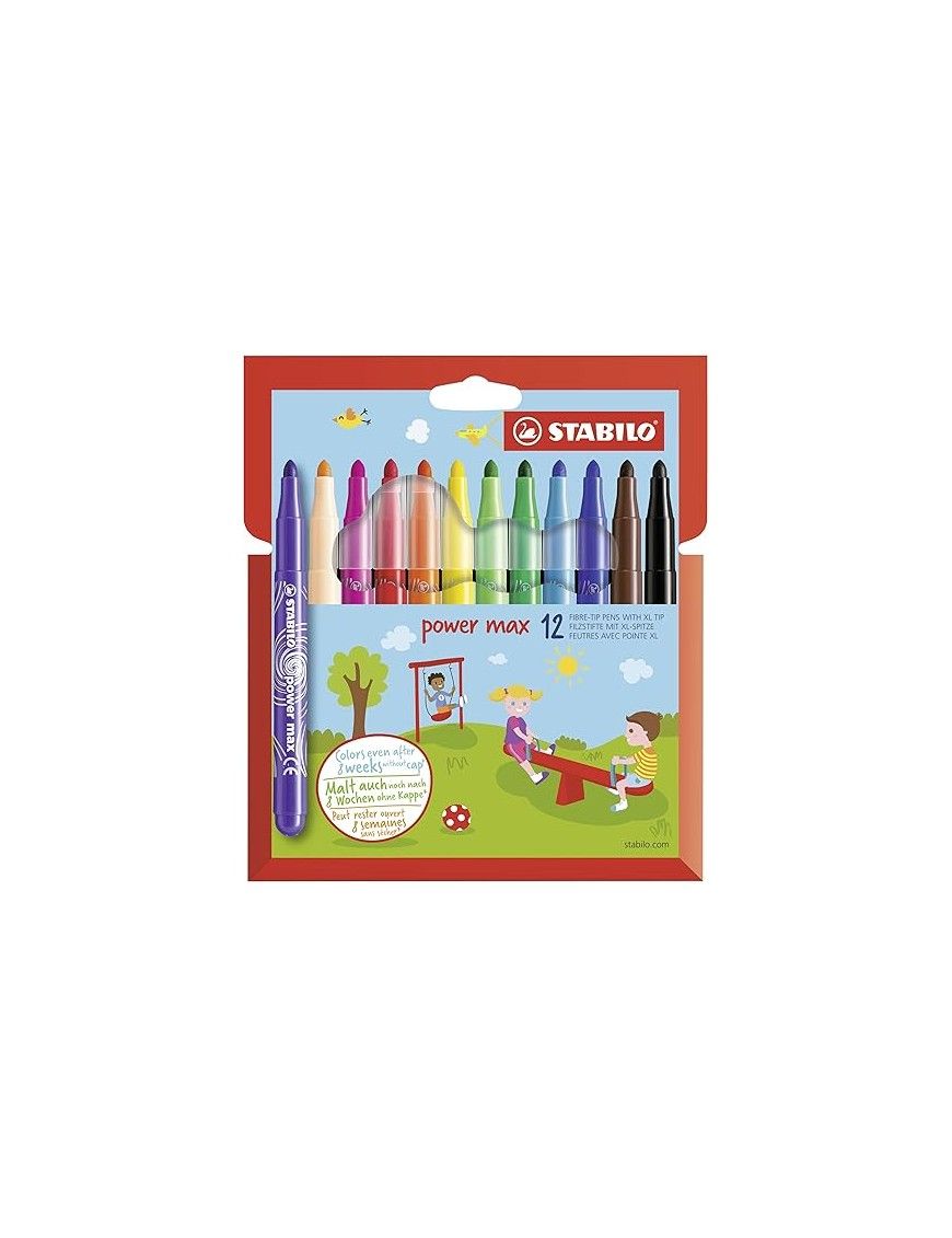 ROTULADOR STABILO POWER MAX DE 12 UN.