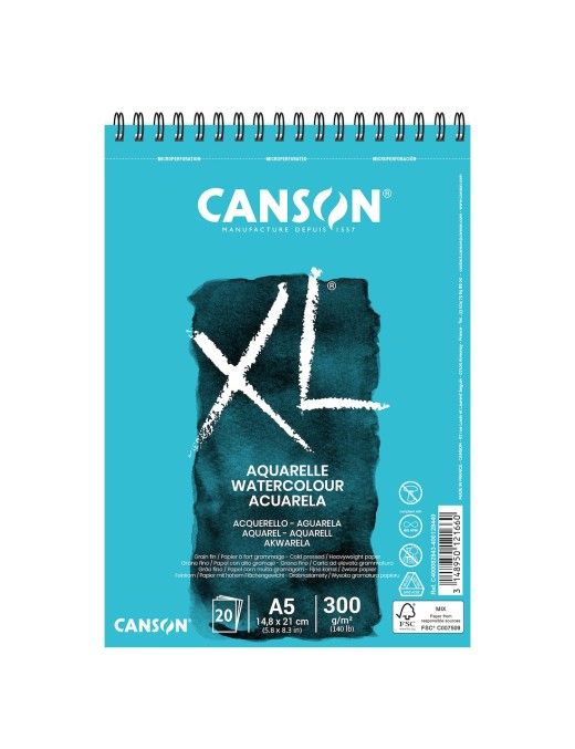 BLOC A5 AQUARELLE 20 H 300G