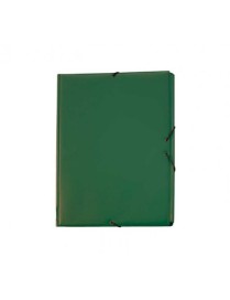 CARPETA FOLIO GOMA Y SOLAPAS VERDE 01222521
