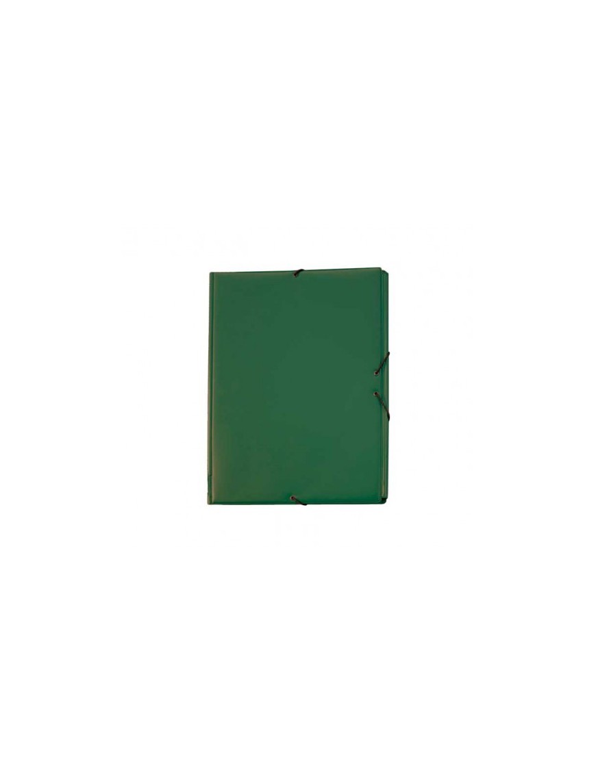 CARPETA FOLIO GOMA Y SOLAPAS VERDE 01222521