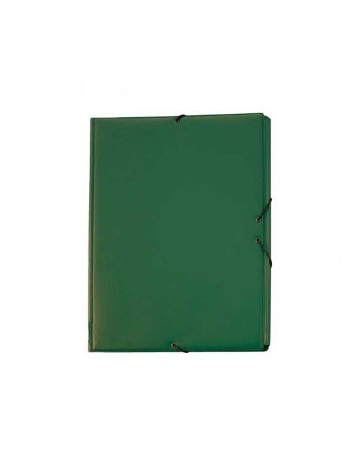 CARPETA FOLIO GOMA Y SOLAPAS VERDE 01222521