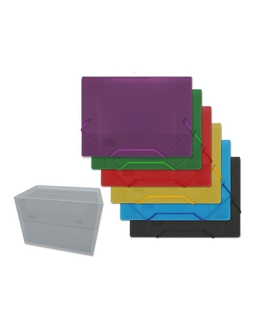 CARPETA GOMAS SOLAPAS P.P TRANS 4º