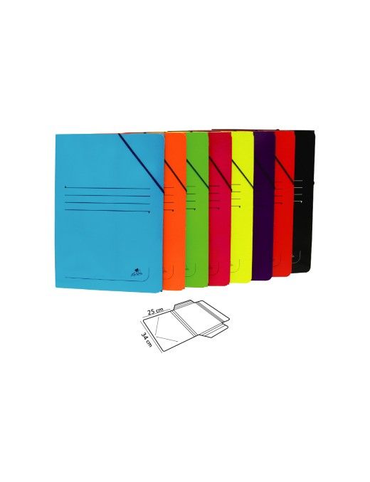 CARPETA GOMAS SOLAPAS Fº ROJO PLASTIFICADO