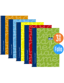 CUADERNO ESPIRAL FOLIO LAMELA C.3 7FTE003 SURTIDO