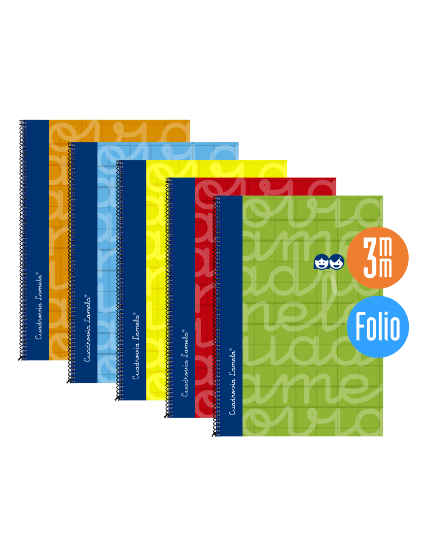CUADERNO ESPIRAL FOLIO LAMELA C.3 7FTE003 SURTIDO