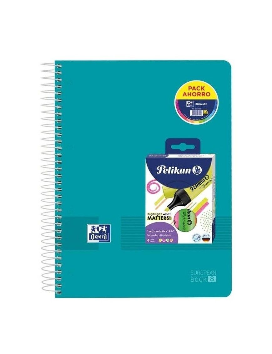 PACK EBK8 OXF A4+ 5X5 +PLK TEXTMARKER