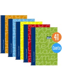CUADERNO LAMELA CUADRO 4MM FOLIO SURTIDO 7FTE004