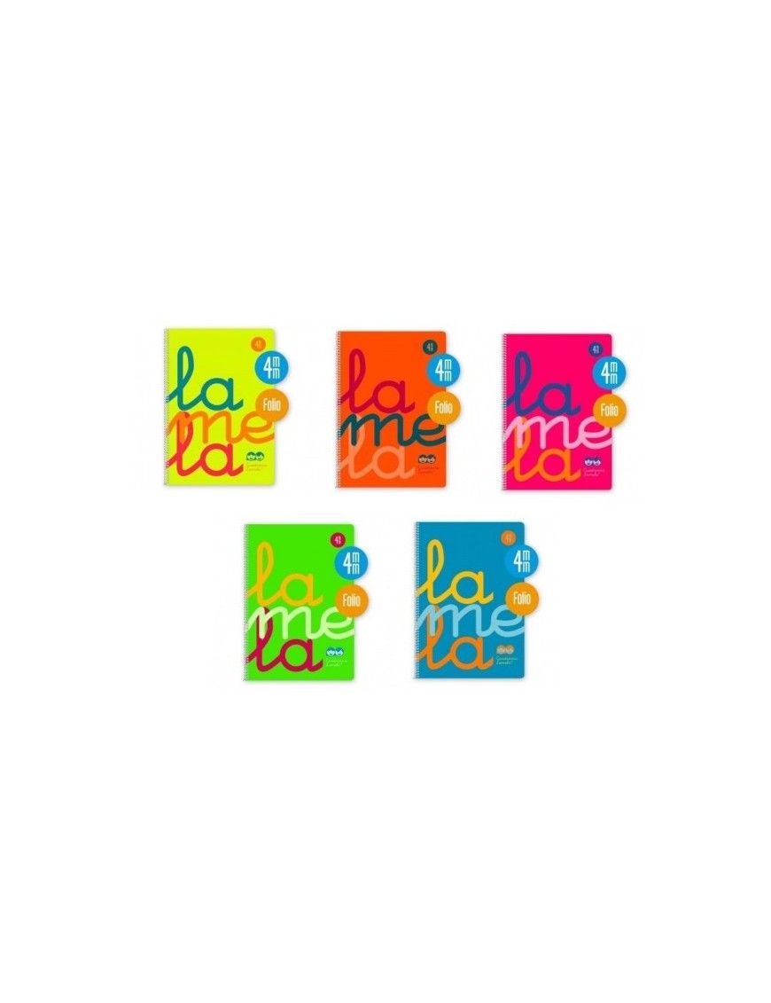 CUADERNO LAMELA Fº 4MM T7PP 7FTP004S SURTIDO