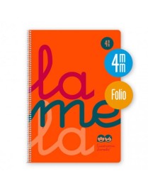 CUADERNO LAMELA Fº 4MM P.P 7FTP004 NARANJA