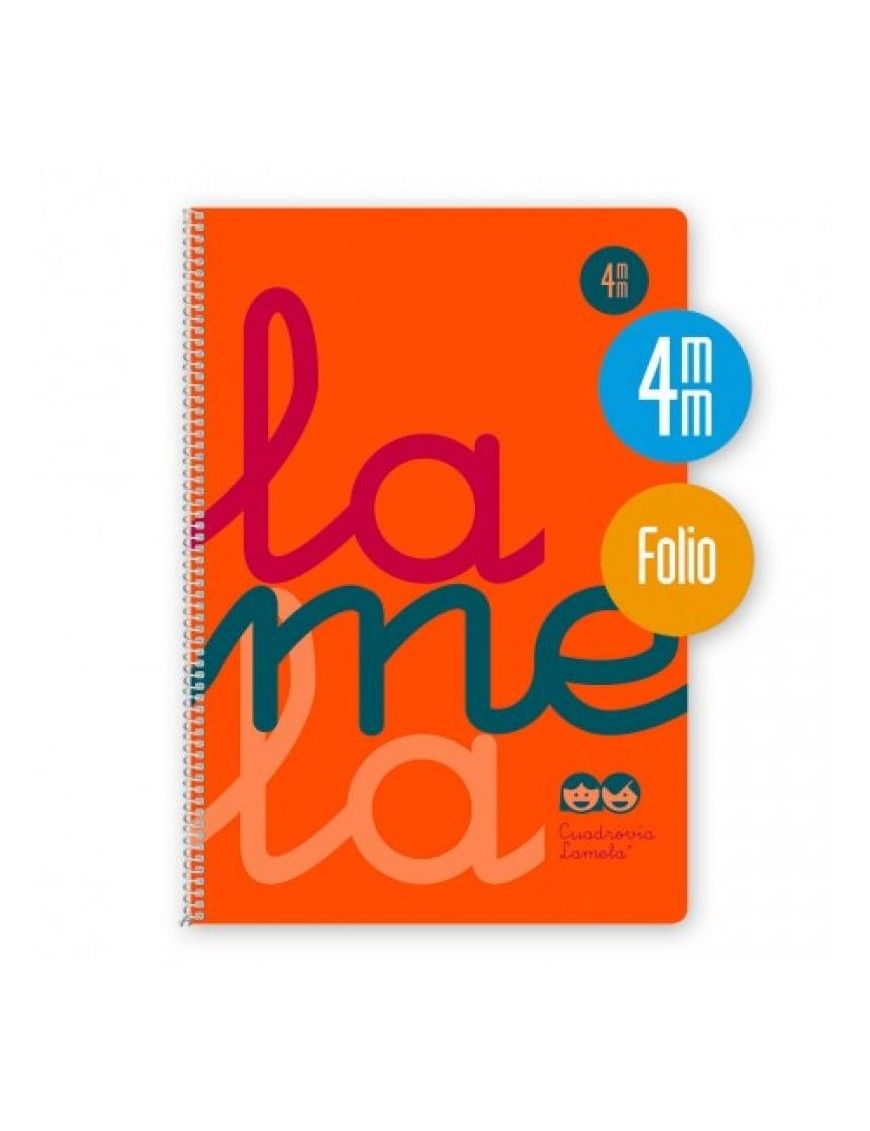 CUADERNO LAMELA Fº 4MM P.P 7FTP004 NARANJA