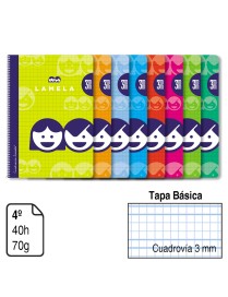 CUADERNO BASICO LAMELA 4º 40 HOJAS C/3 07003