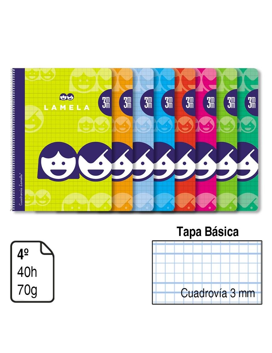 CUADERNO BASICO LAMELA 4º 40 HOJAS C/3 07003