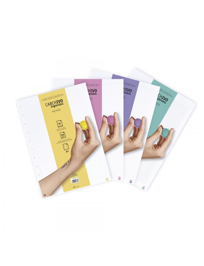 RECAMBIO CUADERNO INGENIOX A5 50 HOJAS DOTS
