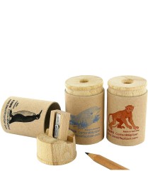 SACAPUNTAS MADERA ECO DEPOS 1 USO 20UDS