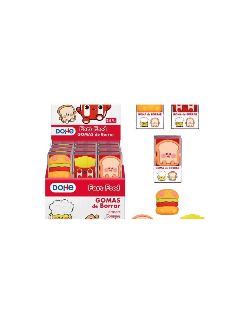GOMAS DE BORRAR FAST FOOD