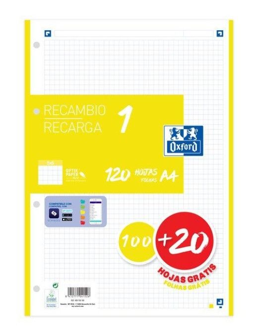 RECAMBIO COLOR 100+20 OXFORD AMARILLO