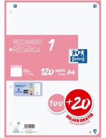 RECAMBIO COLOR 100+20 OXFORD CHICLE