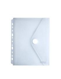 SOBRE VELCRO A5 CON TALADROS TRANSPARENTE