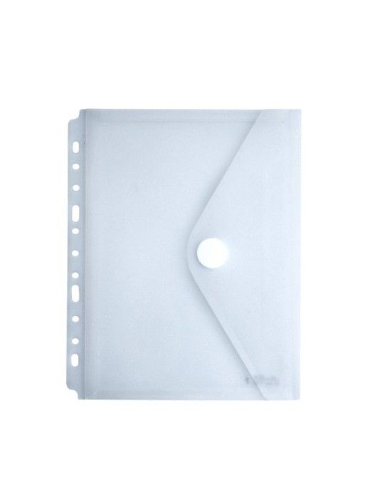 SOBRE VELCRO A5 CON TALADROS TRANSPARENTE