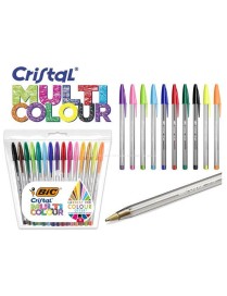 BOLIGRAFO BIC CRISTAL COLORES PACK 15