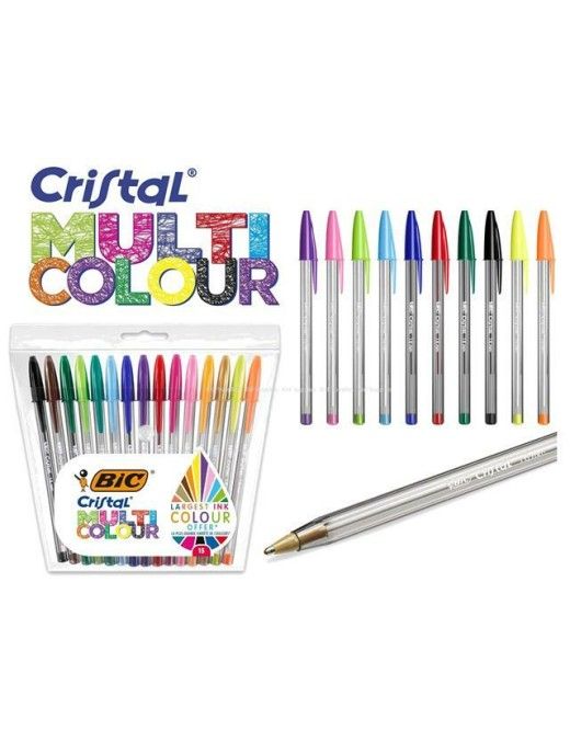 BOLIGRAFO BIC CRISTAL COLORES PACK 15