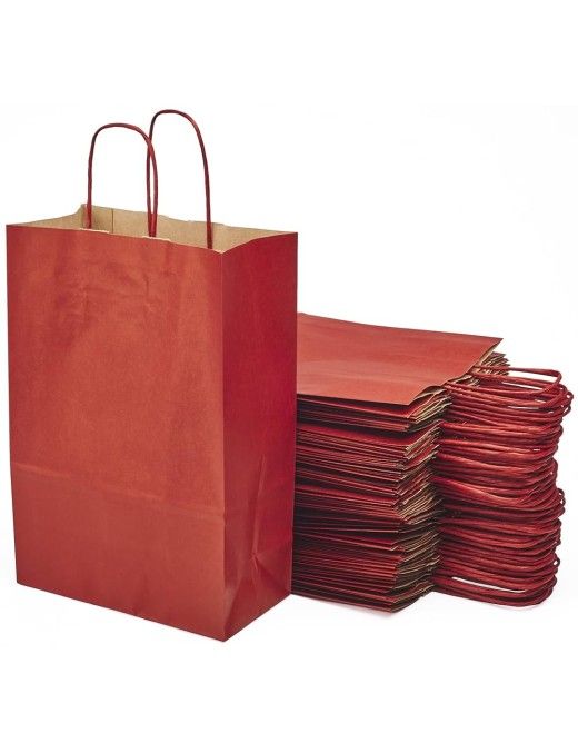 BOLSA KRAFT ROJO "XS" 18+8x24